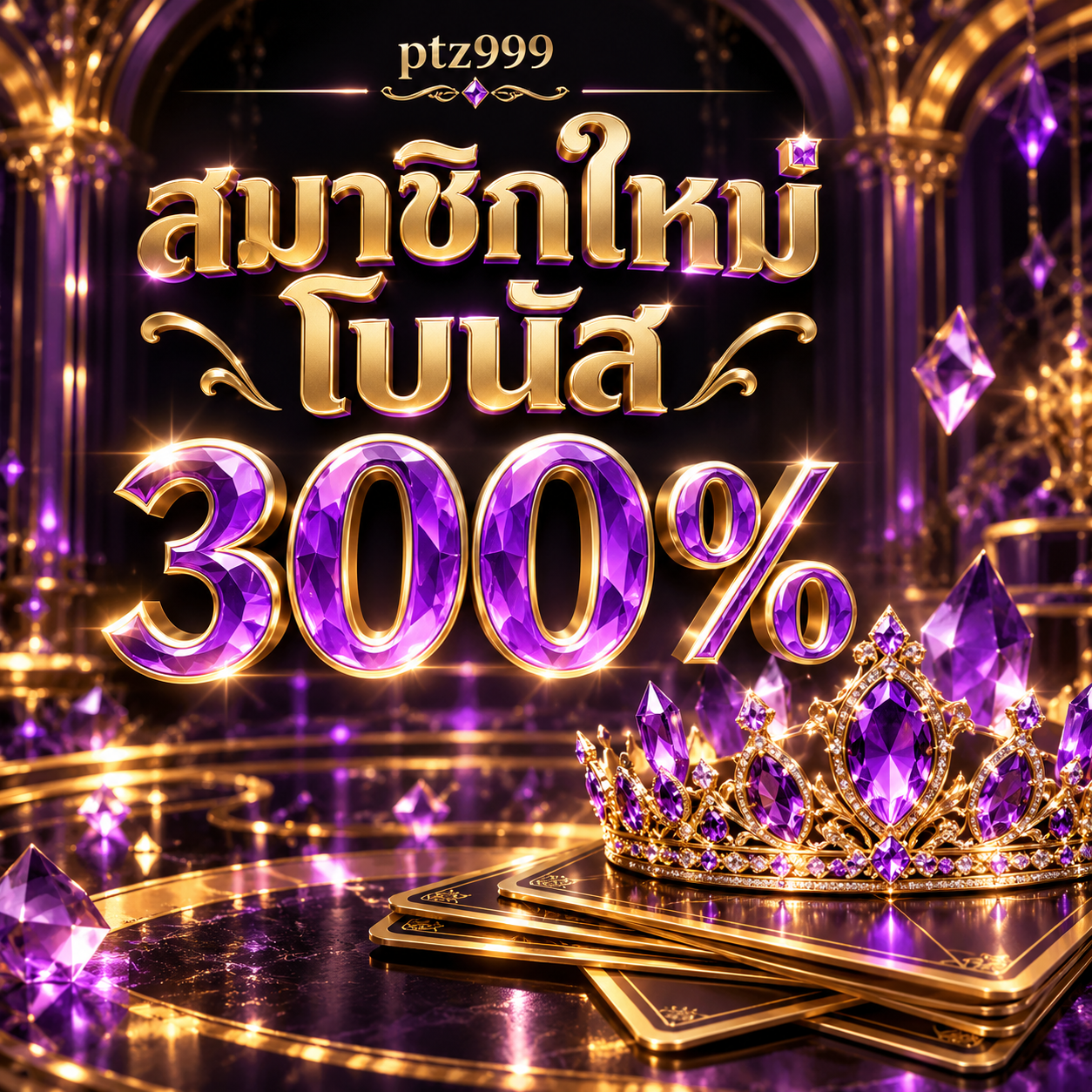 โปรโมชั่น ptz999 สมาชิกใหม่โบนัส 300%